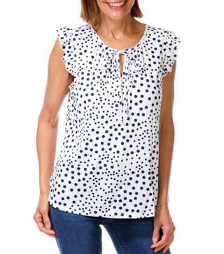 Thumbnail 1: PerSeption Concept Women's Dot Print Top  