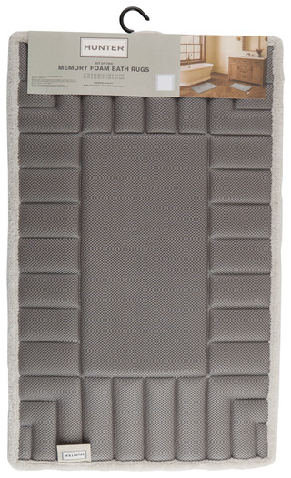Thumbnail 2: Hunter 2 Pc Memory Foam Bath Rug Set 