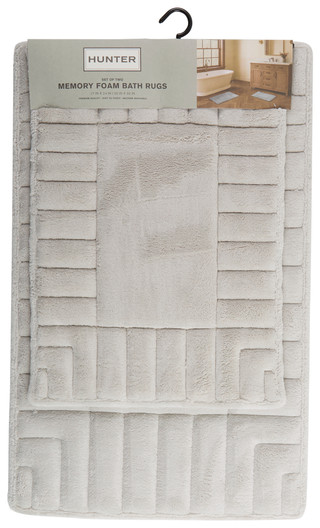 Thumbnail 1: Hunter 2 Pc Memory Foam Bath Rug Set 