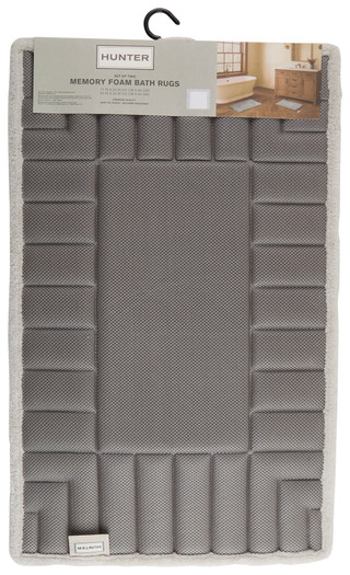 Thumbnail 2: Hunter 2 Pc Memory Foam Bath Rug Set 