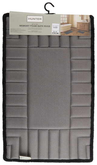 Thumbnail 2: Hunter 2 Pc Memory Foam Bath Rug Set 