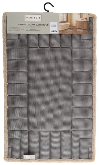 Thumbnail 2: Hunter 2 Pc Memory Foam Bath Rug Set 