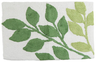 Thumbnail 1: Madison Studio 20x32 Botanical Leaf Bath Rug 