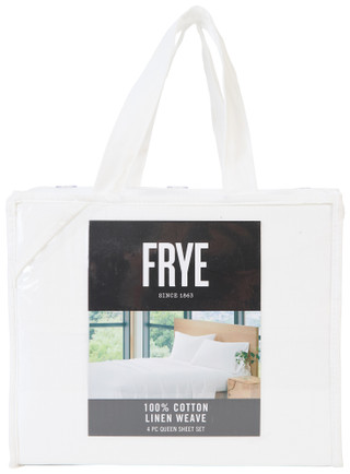 Thumbnail 1: FRYE Queen 4 Pc Cotton Linen Weave Sheet Set 