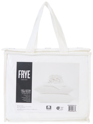 Thumbnail 2: FRYE Queen 4 Pc Cotton Linen Weave Sheet Set 