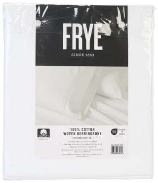 Thumbnail 2: FRYE 4 Pc Cotton Herringbone Sheet Set 