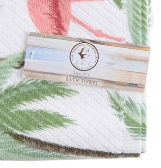 Thumbnail 2: Panama Jack Tropical Flamingo Cotton Bath Towel 