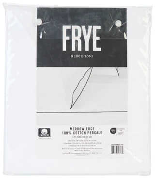 Thumbnail 2: FRYE King 4 Pc Cotton Percale Sheet Set 