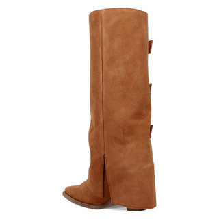 Thumbnail 4: Dingo Women's Buckle Bunny Suede Leather Boots 