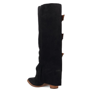 Thumbnail 4: Dingo Women's Buckle Bunny Suede Leather Boots 