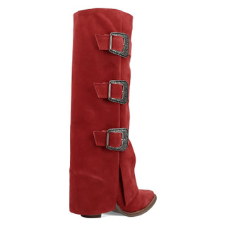 Thumbnail 5: Dingo Women's Buckle Bunny Suede Leather Boots 