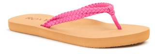 Thumbnail 1: ROXY Girls Braided Strap Flip Flops 
