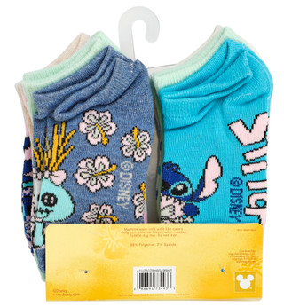 Thumbnail 2: Disney Girls 10 Pk Stitch No Show Socks  
