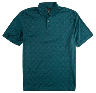 Thumbnail 1: GREG NORMAN Men's Active Fairway Footprint Golf Polo Shirt 