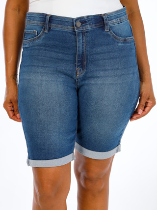 Thumbnail 1: Angels Plus Sculpt Bermuda Denim Shorts 