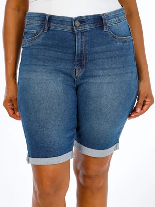 Thumbnail 1: Angels Plus Sculpt Bermuda Denim Shorts 