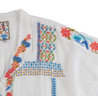 Thumbnail 2: JOHNNY WAS Plus Embroidered Button Front Top 