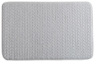 Thumbnail 1: Aura 20x32 Basket Weave Memory Foam Bath Rug 