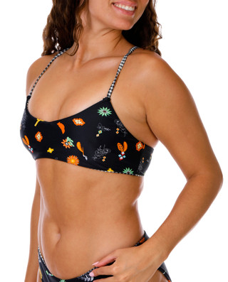 Thumbnail 1: Cyn & Luca Juniors Reversible Laced Back Bikini Top 