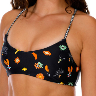 Thumbnail 5: Cyn & Luca Juniors Reversible Laced Back Bikini Top 