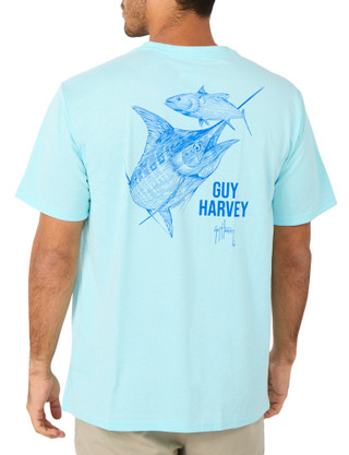 Thumbnail 2: Guy Harvey Men's Short Sleeve Fish Graphic Crew Neck Tee 