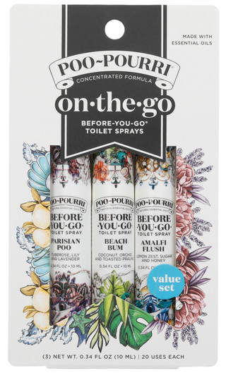 Thumbnail 1: POO-POURRI 3 Pk Before You Go Toilet Spray Set 