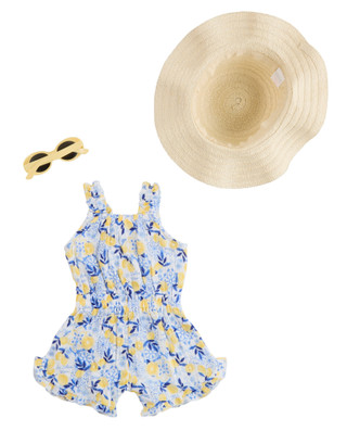 Thumbnail 2: RACHEL ZOE Baby Girls 3 Pc Romper and Accessory Set 