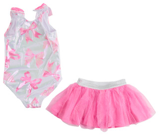 Thumbnail 2: Btween Toddler Girls 2 Pc Swimsuit and Tutu Set 