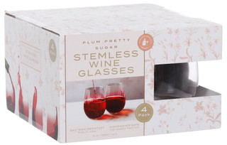 Thumbnail 1: Plum Pretty Sugar 4 Pk Stemless Wine Glasses  