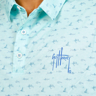 Thumbnail 5: Guy Harvey Men's Short Sleeve Knit Polo Shirt 