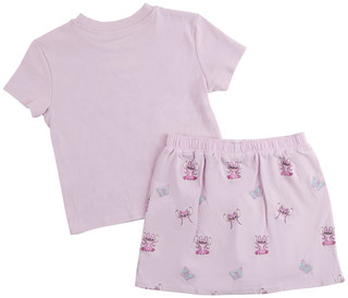 Thumbnail 3: Disney Big Girls 2 Pc Short Sleeve Tee & Skort Set 