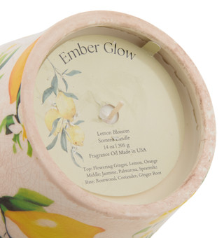 Thumbnail 2: Ember Glow 14 oz Single Wick Lemon Blossom Candle 