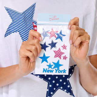 Thumbnail 2: No Comment Juniors Americana Graphic Tee with Stickers 