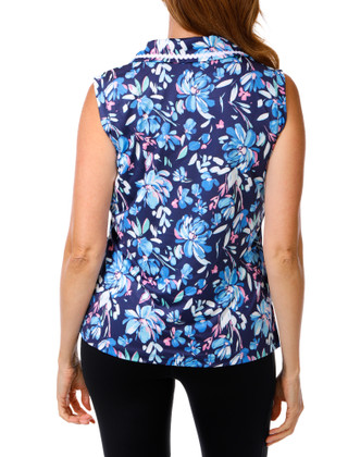 Thumbnail 2: Emerald Eighteen Women's Active Sleeveless Johnny Collar Top 