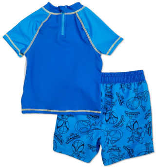 Thumbnail 2: Marvel Toddler Boys 2 Pc Spiderman Swim Set  
