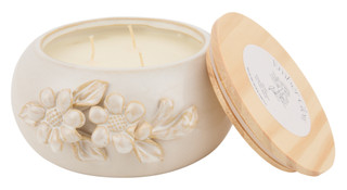 Thumbnail 2: Ember Glow 10.7 oz Peony Scented 3 Wick Candle 