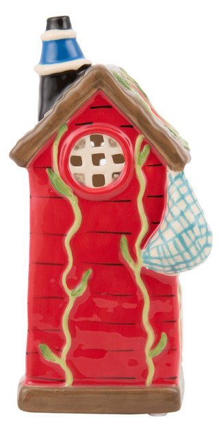 Thumbnail 3: BLUE SKY Coastal Ceramic Candle House Holder  