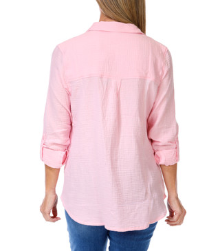 Thumbnail 2: Tahari Women's Solid Button Down Top 