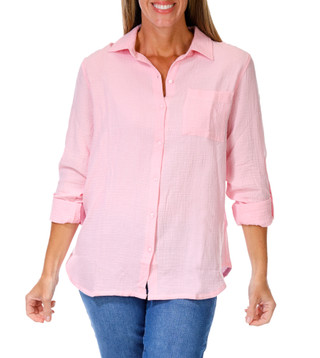 Thumbnail 1: Tahari Women's Solid Button Down Top 