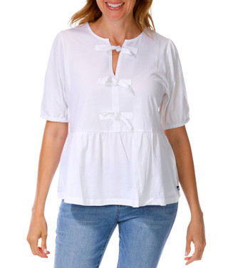 Thumbnail 1: Nautica Women's Peplum Front Tie Top 