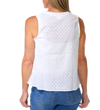 Thumbnail 2: Gilli Women's Sleeveless Eyelet Top  
