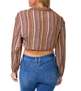 Thumbnail 2: Sager The Label Women's Strip Wrap Front Top  