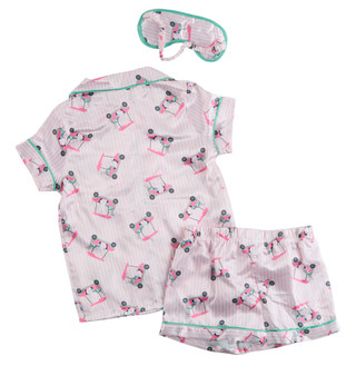 Thumbnail 2: Bmagical by Btween Little Girls 2 Pc Satin Print Pajama Shorts Set 