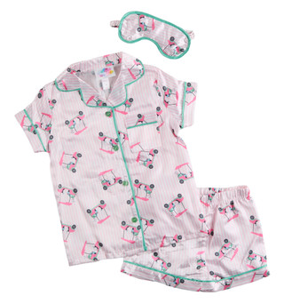 Thumbnail 1: Bmagical by Btween Little Girls 2 Pc Satin Print Pajama Shorts Set 