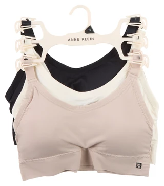 Thumbnail 1: ANNE KLEIN Plus 3 Pk Seamless Comfort Bralettes 