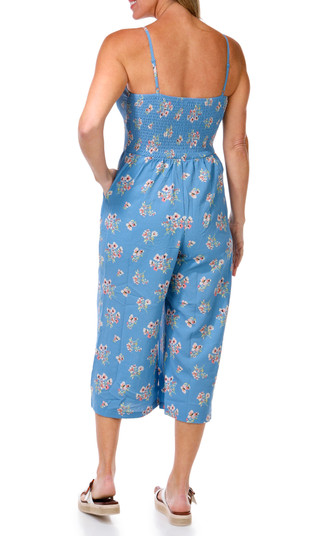 Thumbnail 2: As U Wish Juniors Sleeveless Ditsy Jumpsuit 