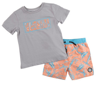 Thumbnail 1: VOLCOM Little Boys 2 Pc Swim Trunk Set 
