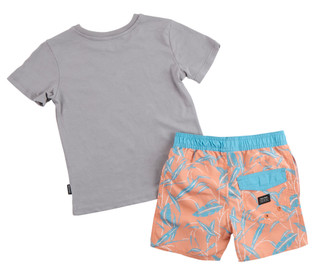 Thumbnail 3: VOLCOM Little Boys 2 Pc Swim Trunk Set 