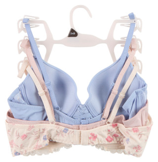 Thumbnail 2: Laura Ashley Women's 3 Pk Brushed Lace Front Bras 