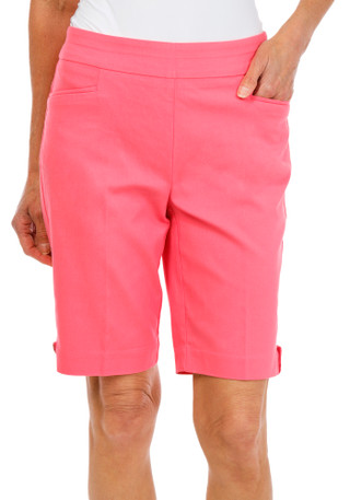 Thumbnail 1: Coral Bay Petite Gold Shell Hem Bermuda Shorts 
